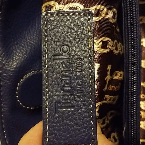 Tignanello Navy Blue Tote Bag w/ Side Pockets - Picture 2 of 8